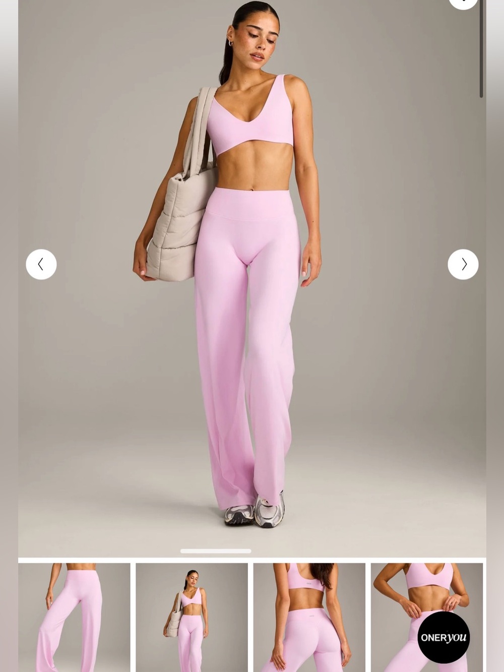 ONER ACTIVE SOFT MOTION STRAIGHT LEG PANTS - CHALK PINK - Picture 3 of 5